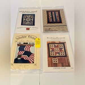 Patriotic Quilt Patterns USA Quilting Samplers DIY Craft Project Gift Quilters